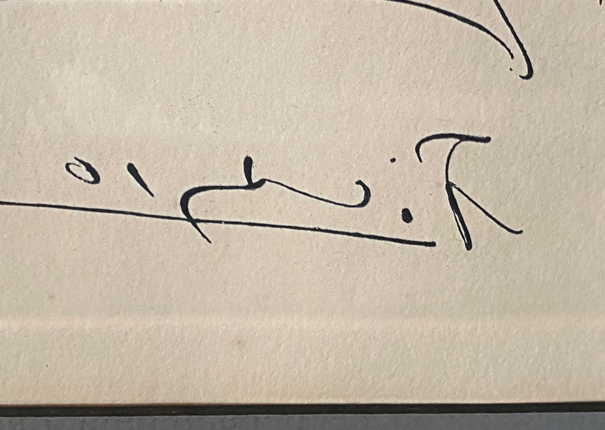 Grabado al aguafuerte de mediados de siglo firmado por Pablo Picasso Pour Roby (L'Age de Soleil), 1968 en venta 7
