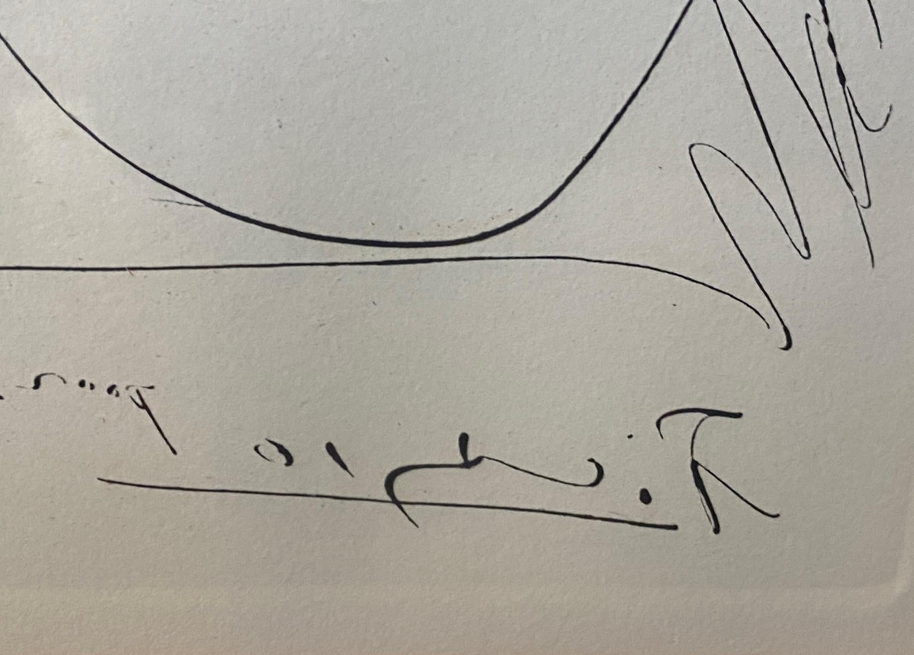 Pablo Picasso Signed Mid-Century Etching Pour Roby (L’Age de Soleil), 1968 For Sale 7