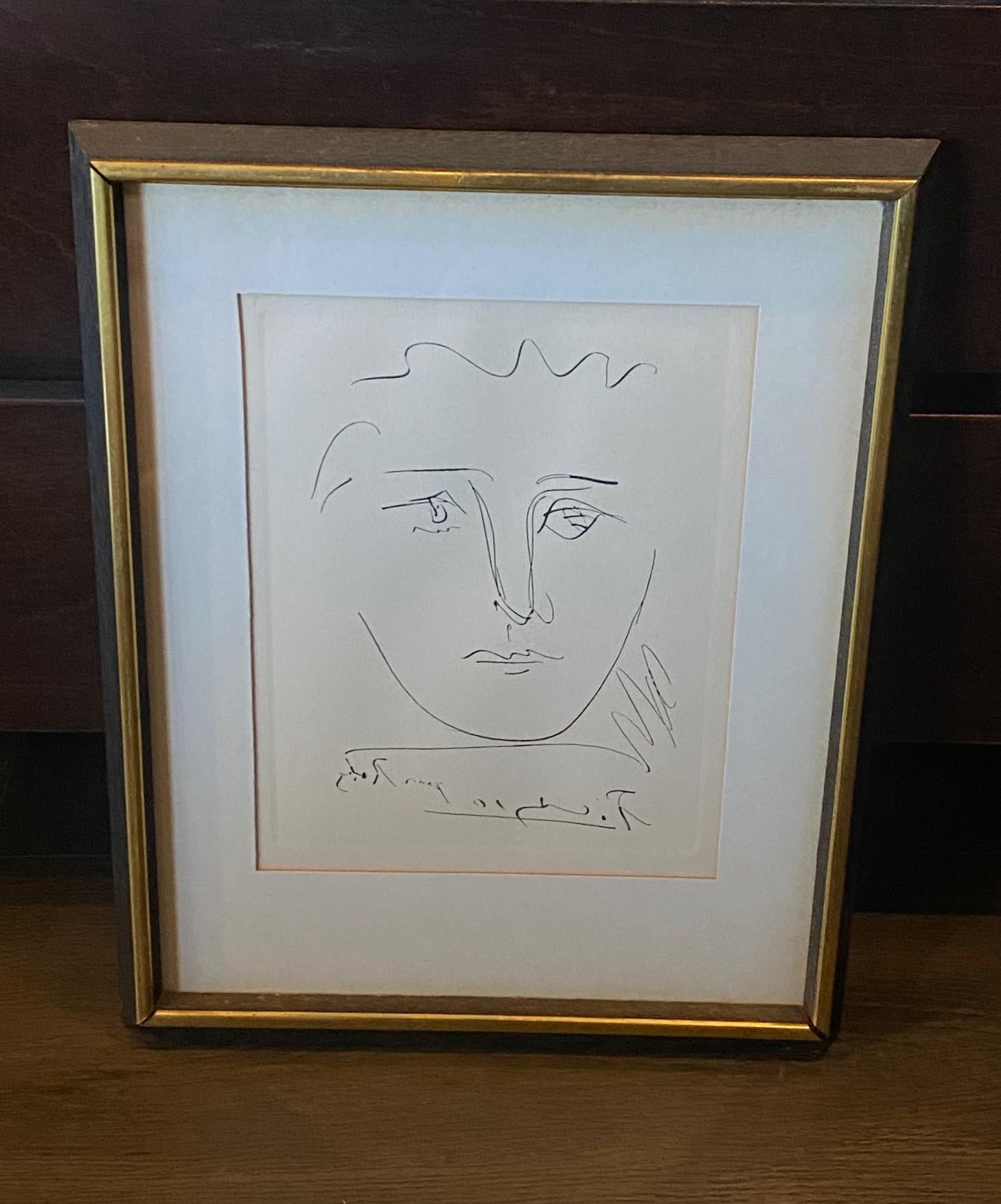 A fantastic original etching by famed Spanish artist Pablo Picasso titled 