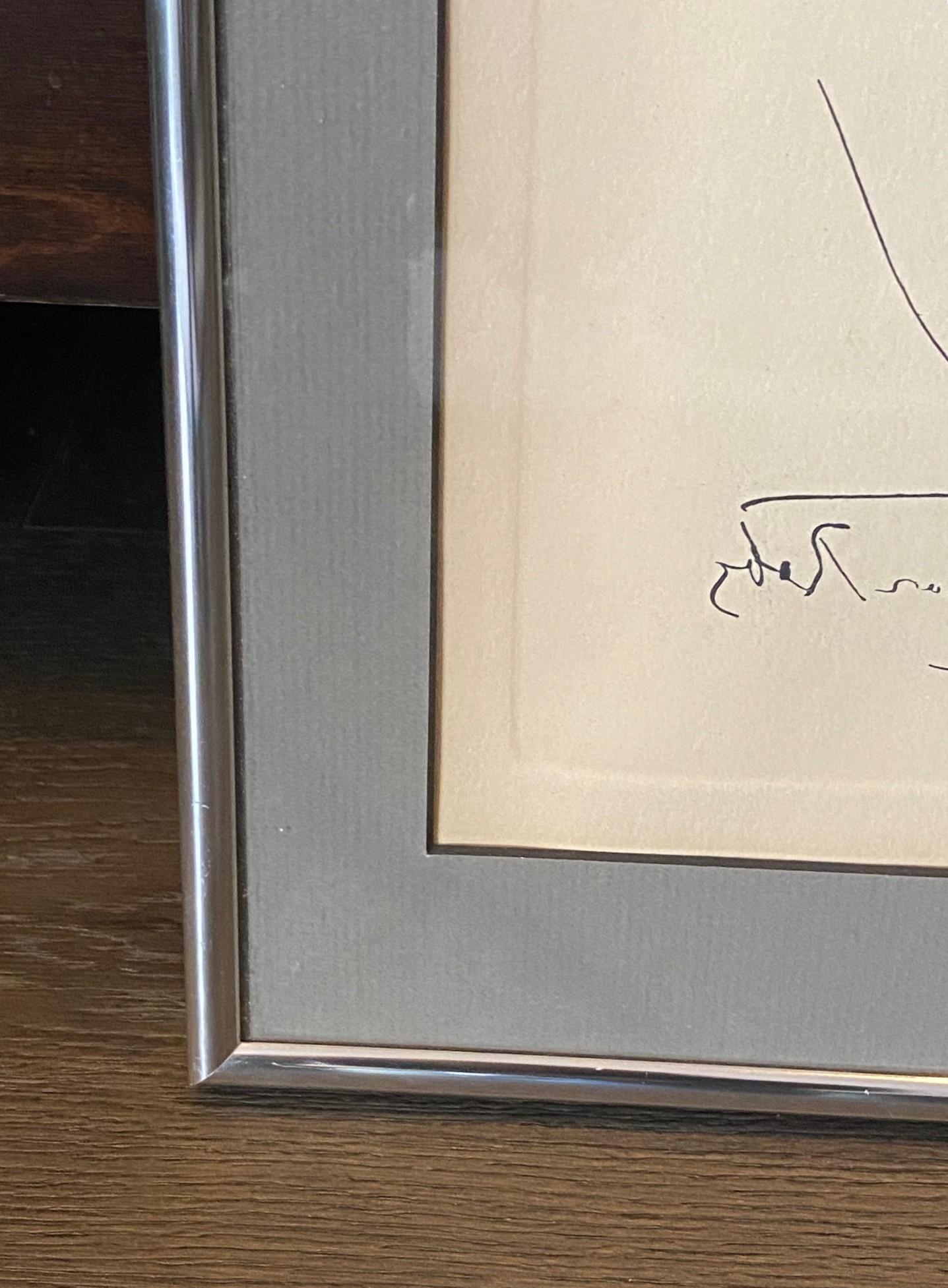 Grabado al aguafuerte de mediados de siglo firmado por Pablo Picasso Pour Roby (L'Age de Soleil), 1968 en venta 2