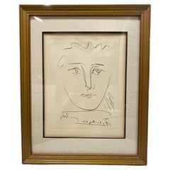 Retro Pablo Picasso Signed Mid-Century Etching Pour Roby (L’Age de Soleil), 1968