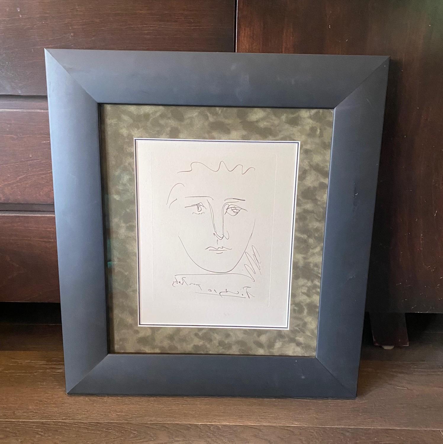 A fantastic original etching by famed Spanish artist Pablo Picasso titled 
