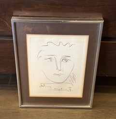 Pablo Picasso Signed Mid-Century Etching Print Pour Roby (L’Age de Soleil), 1968