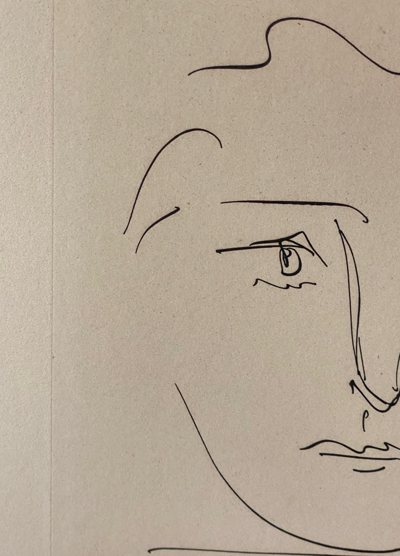 Pablo Picasso Signed Mid-Century Etching Print Pour Roby (L’Age de Soleil), 1968 In Good Condition For Sale In Studio City, CA