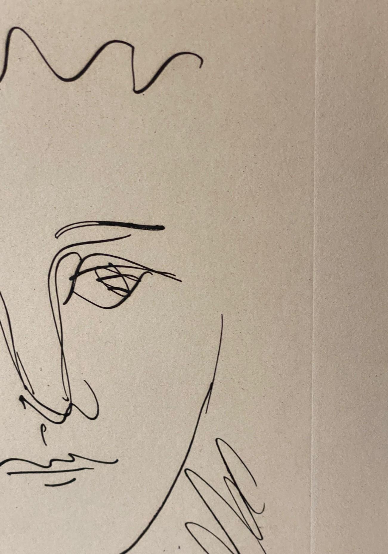 Mid-20th Century Pablo Picasso Signed Mid-Century Etching Print Pour Roby (L’Age de Soleil), 1968 For Sale