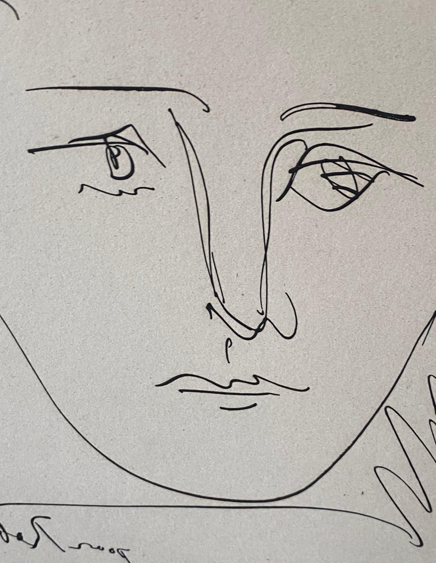 Pablo Picasso Signed Mid-Century Etching Print Pour Roby (L’Age de Soleil), 1968 For Sale 1