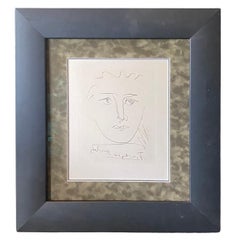 Pablo Picasso Signed Mid-Century Etching Print Pour Roby (L’Age de Soleil), 1968