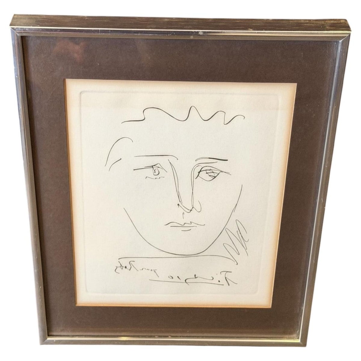 Pablo Picasso Signed Mid-Century Etching Print Pour Roby (L’Age de Soleil), 1968