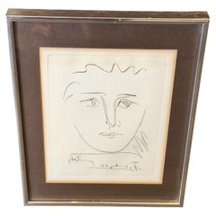Pablo Picasso Signed Mid-Century Etching Print Pour Roby (L’Age de Soleil), 1968
