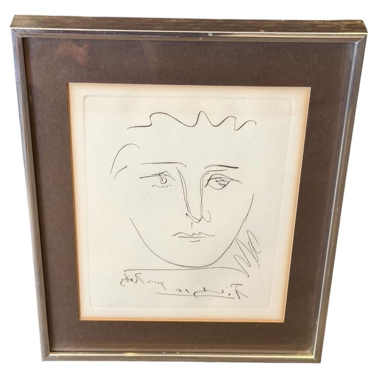 Pablo Picasso Signed Mid-Century Etching Print Pour Roby (L’Age de Soleil), 1968
