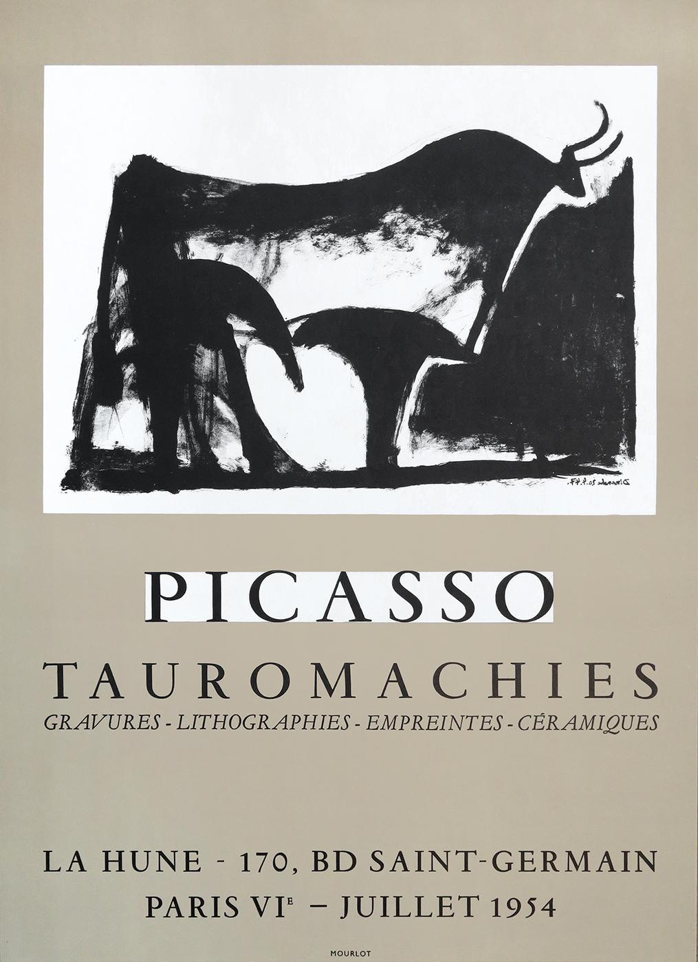 French Pablo Picasso, ‘Tauromachies' at La Hune, 1954 For Sale