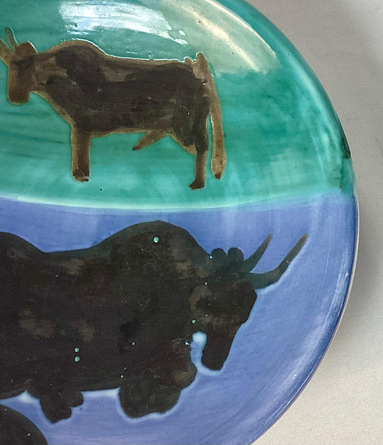 Modern Pablo Picasso, Toros Plate For Sale