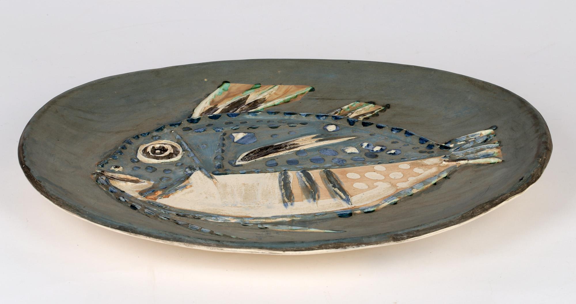 Pablo Picasso Unique Plat Poisson Ceramic Platter, 1952 4