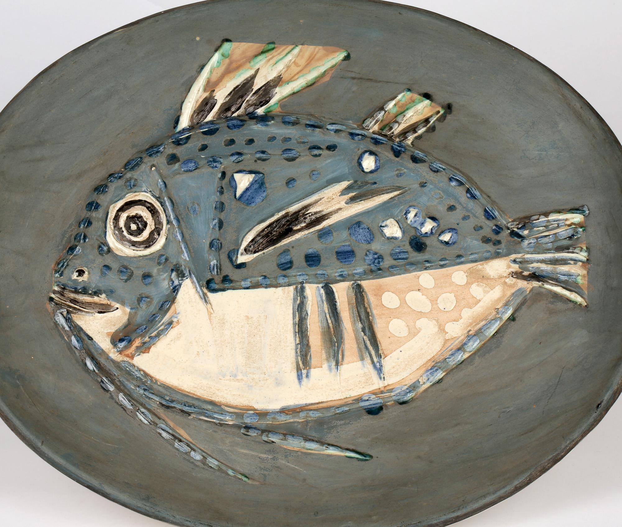 Pablo Picasso Unique Plat Poisson Ceramic Platter, 1952 5