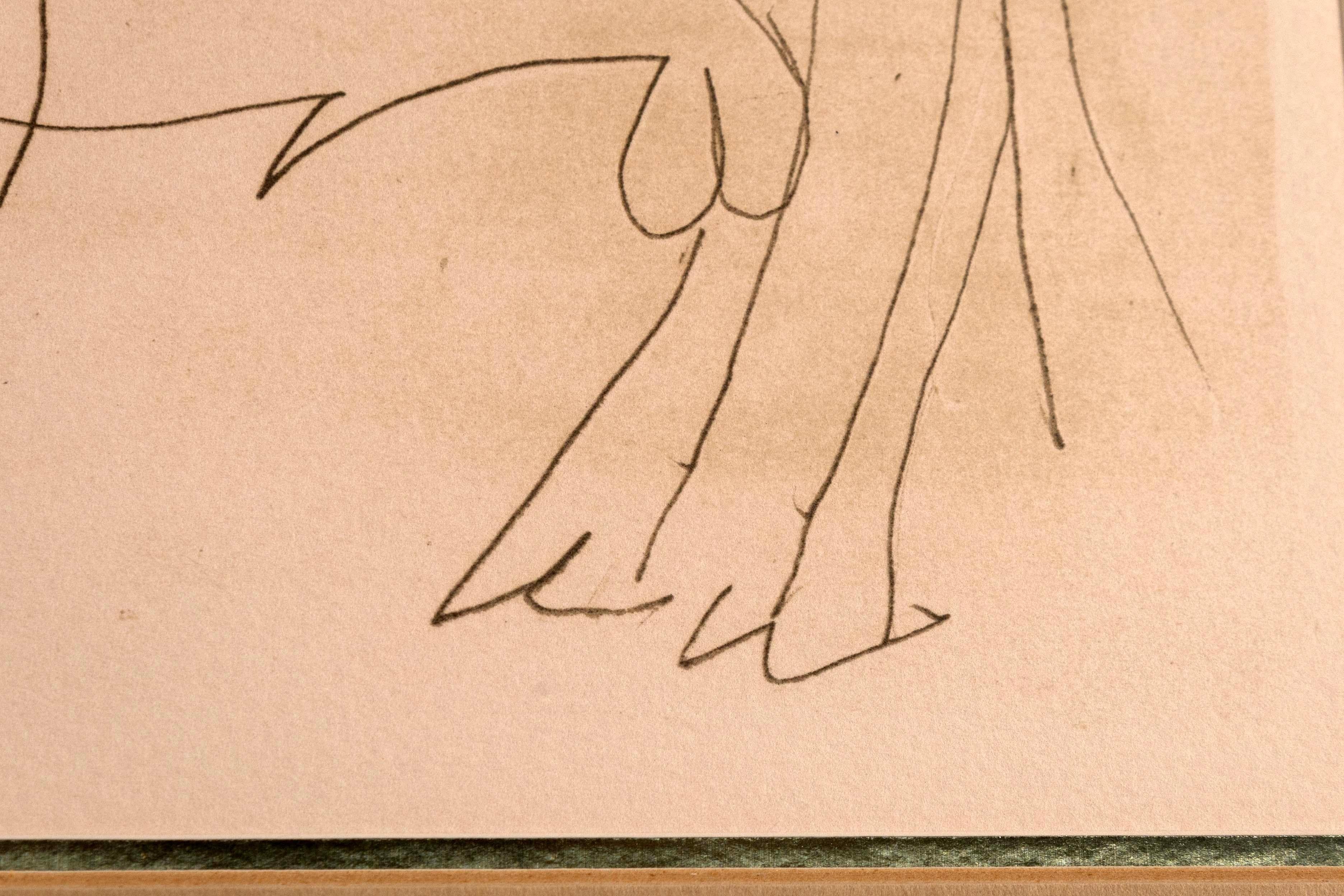 Fin du 20e siècle Lithographie moderne Le Gout du Bonheur, Pablo Picasso, 1970, encadrée en vente