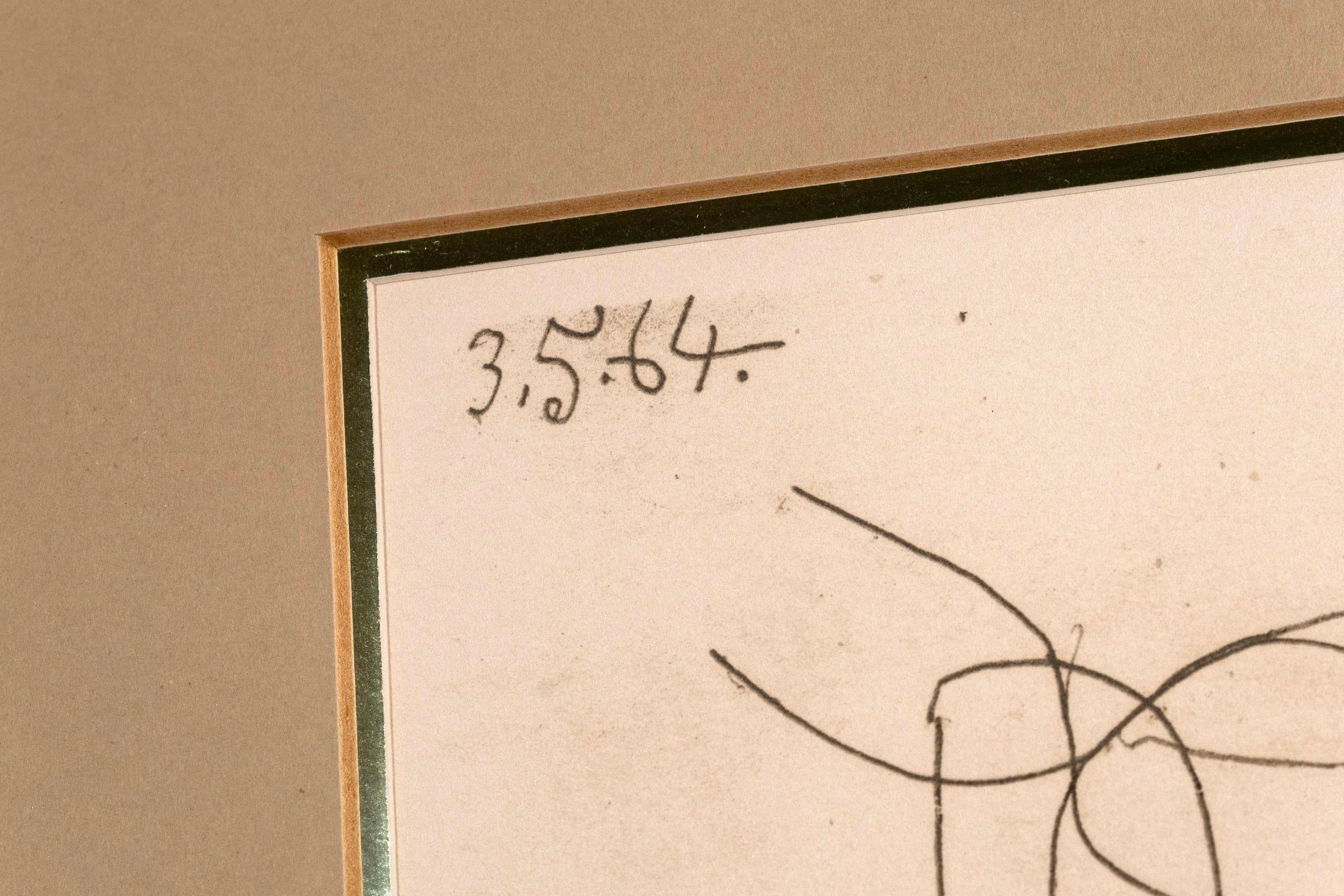 Lithographie moderne Le Gout du Bonheur, Pablo Picasso, 1970, encadrée en vente 2