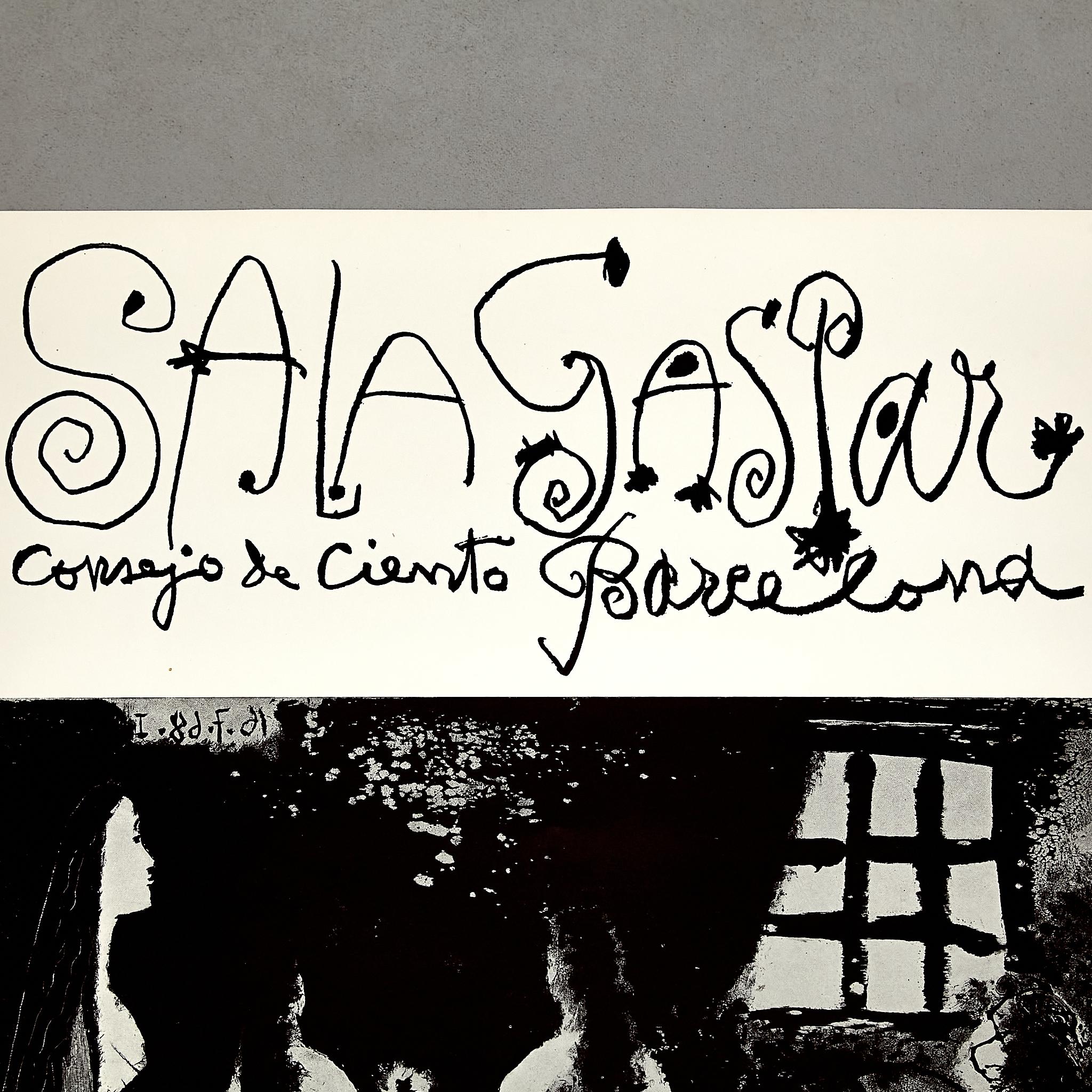 Schwarz-Weißes lithografisches Vintage-Ausstellungsplakat von Pablo Picasso, 1968 im Angebot 2