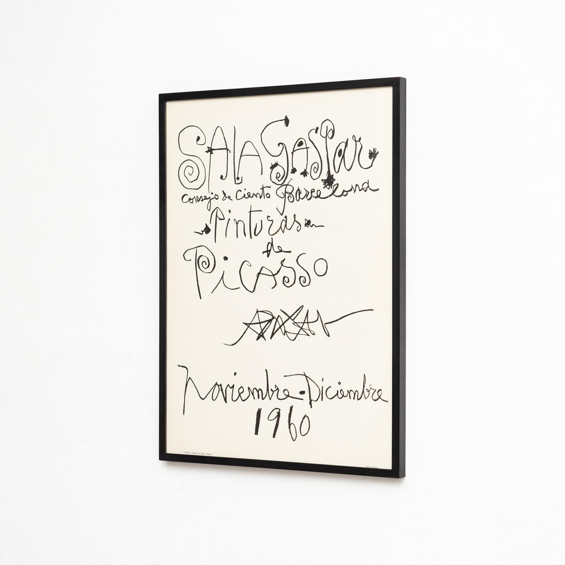 Espagnol Affiche d'exposition vintage de Pablo Picasso, 1960 en vente