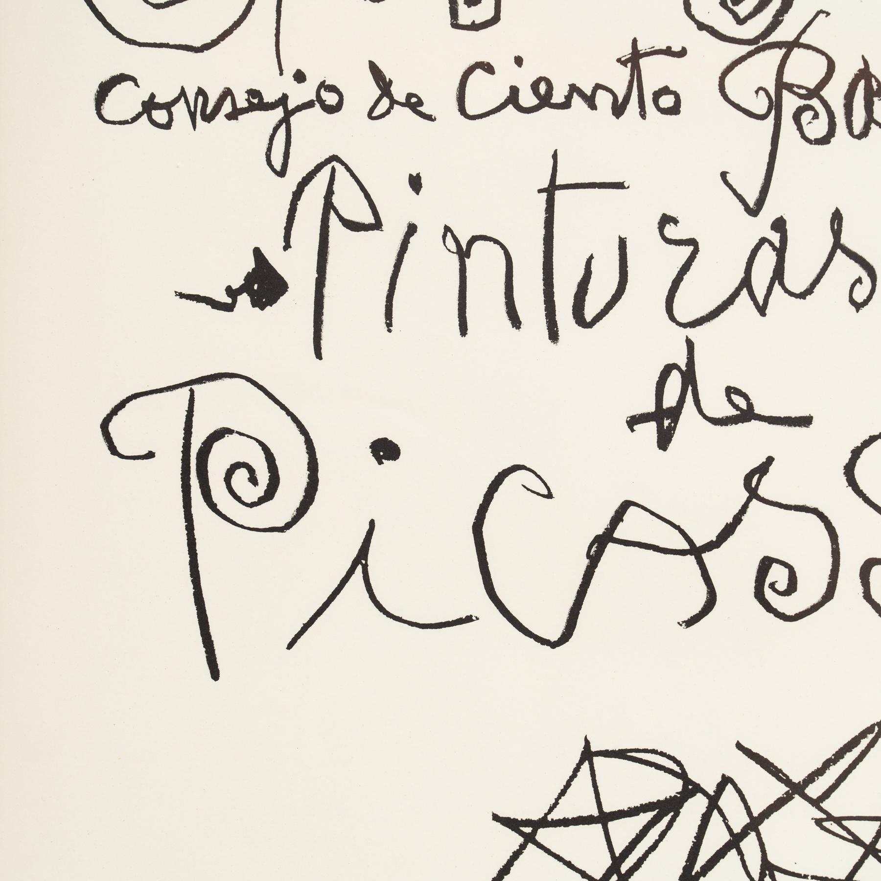 Affiche d'exposition vintage de Pablo Picasso, 1960 en vente 1