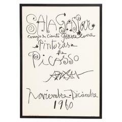 Pablo Picasso Vintage Exhibition Poster, 1960