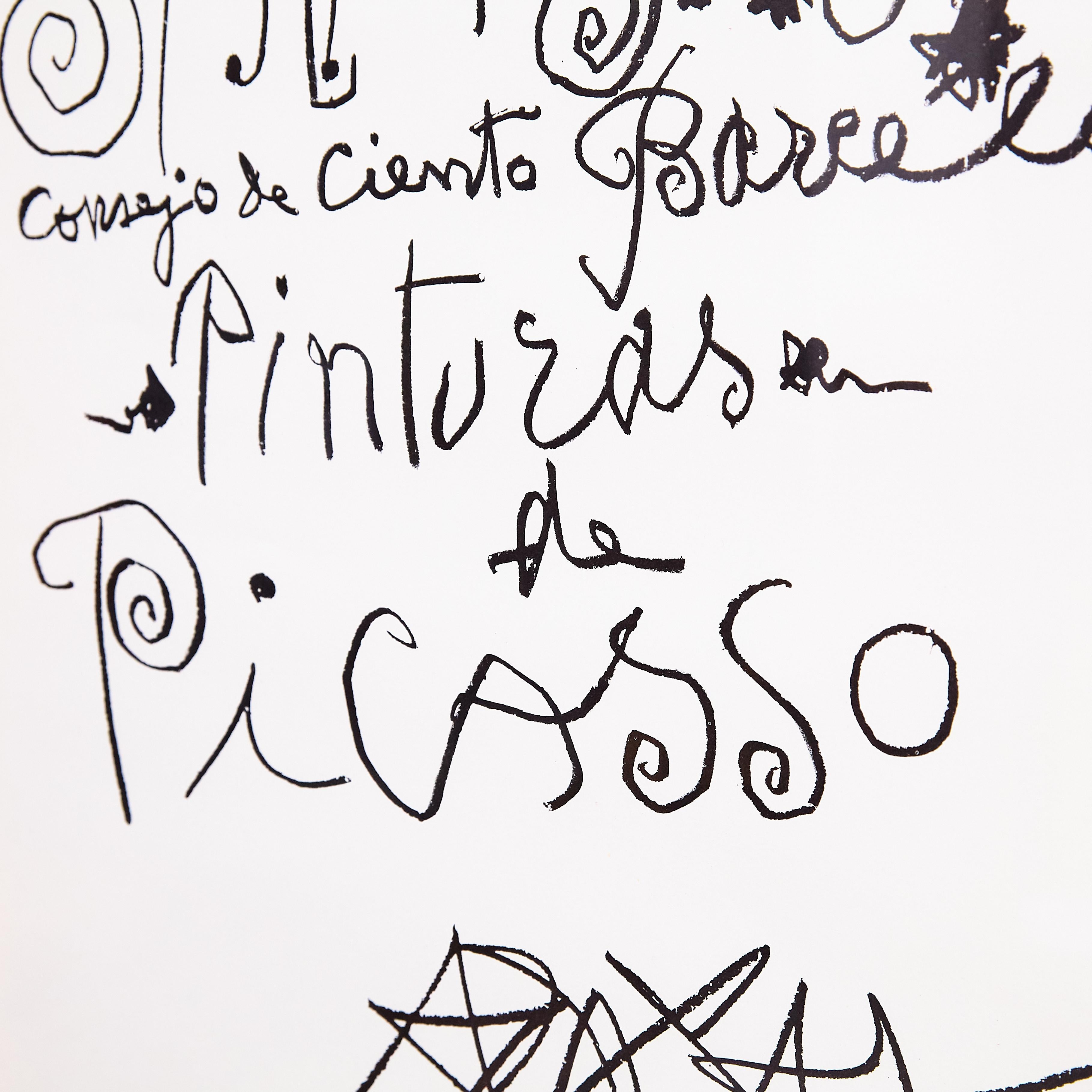 Mid-20th Century Pablo Picasso Vintage Exhibition Poster, 1968