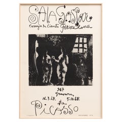 Affiche d'exposition vintage de Pablo Picasso, 1968