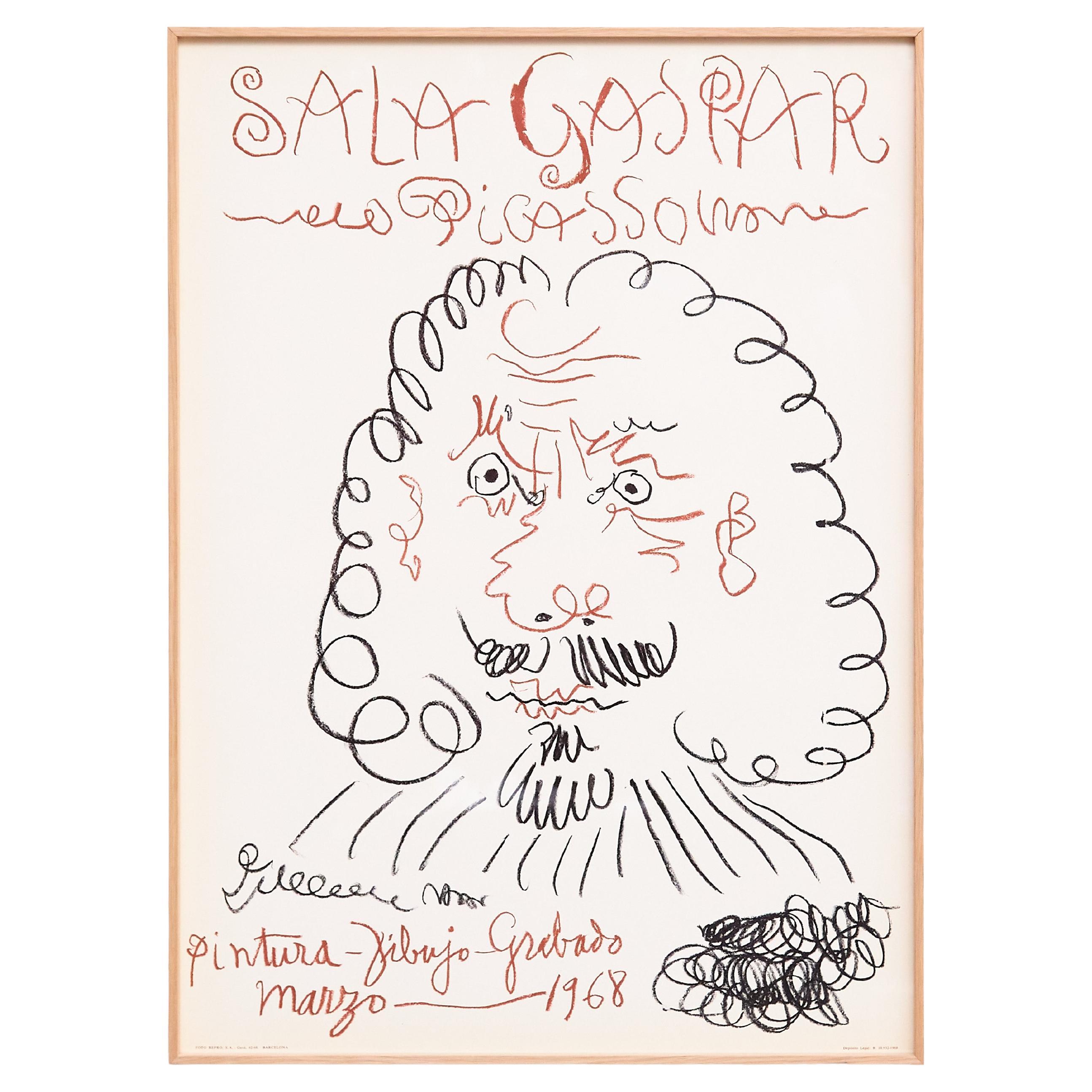 Pablo Picasso Vintage Exhibition Poster, 1968 For Sale at 1stDibs