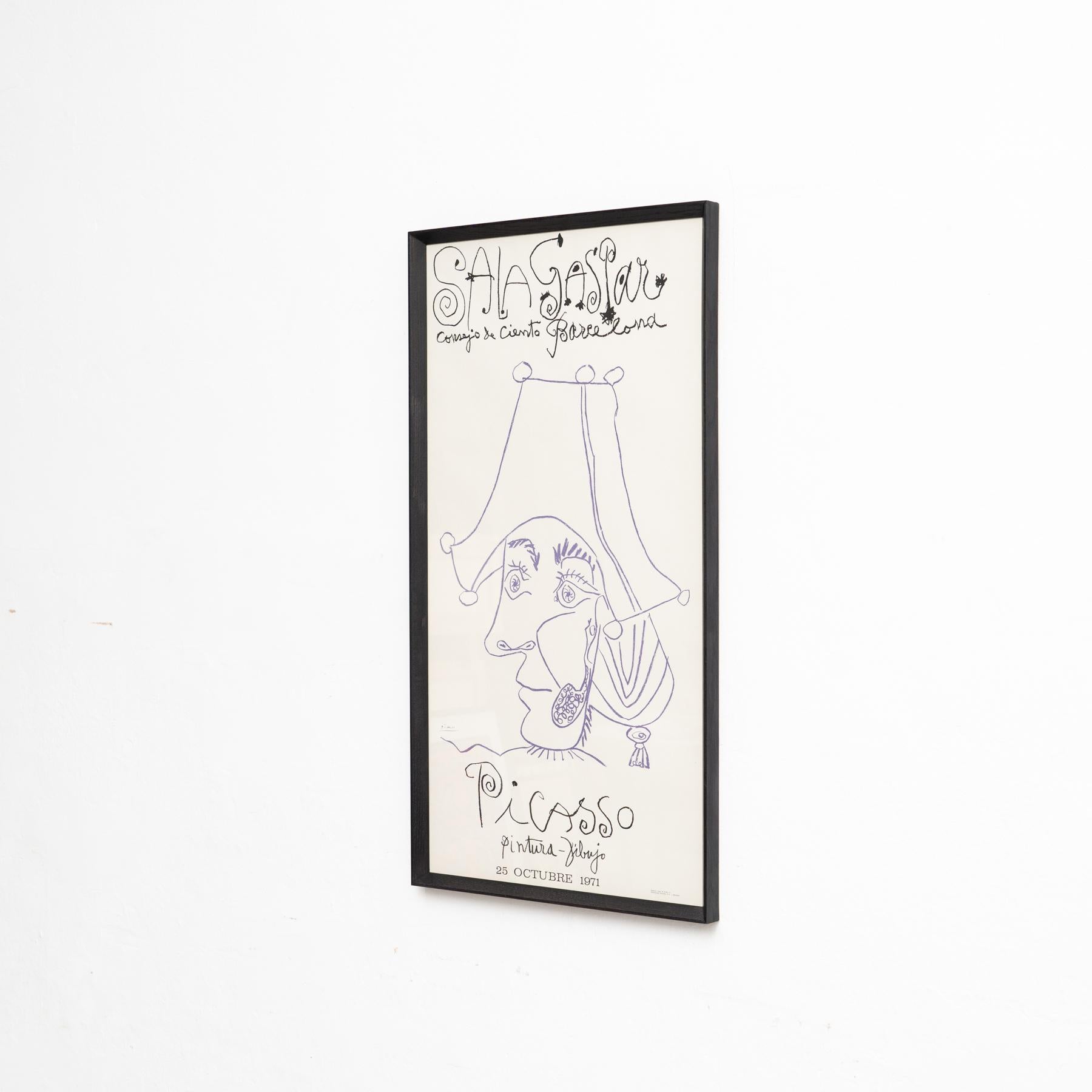 Pablo Picasso Cartel vintage de exposición, 1971 Moderno de mediados de siglo en venta