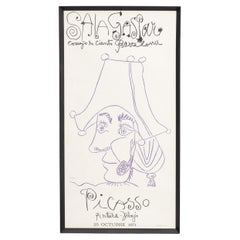 Pablo Picasso, Ausstellungsplakat im Vintage-Stil, 1971