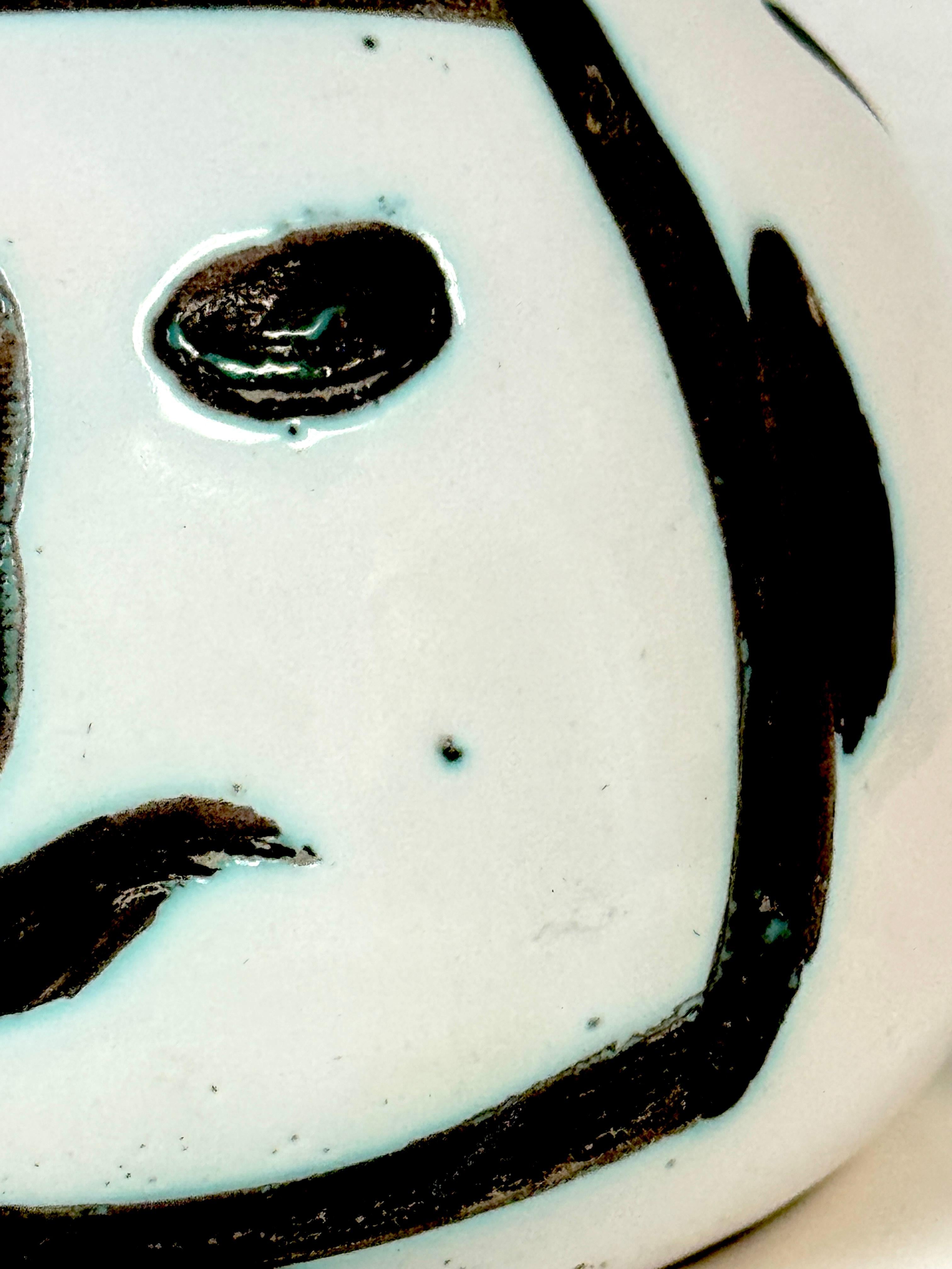 Poteries Pablo Picasso, Visage noir, Madoura, 1953 en vente