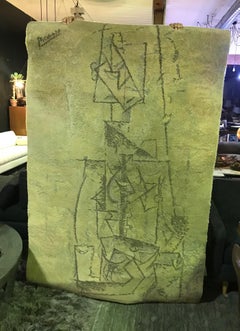 Pablo Picasso Woman with Guitar Limited Edition Vintage EGE Art Line Rug Denmark