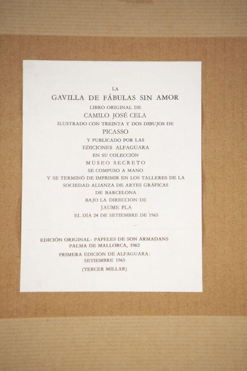 Ilustraciones de Pablo Picasso (2) para el libro de Camilo José Cela -Siglo XX 6