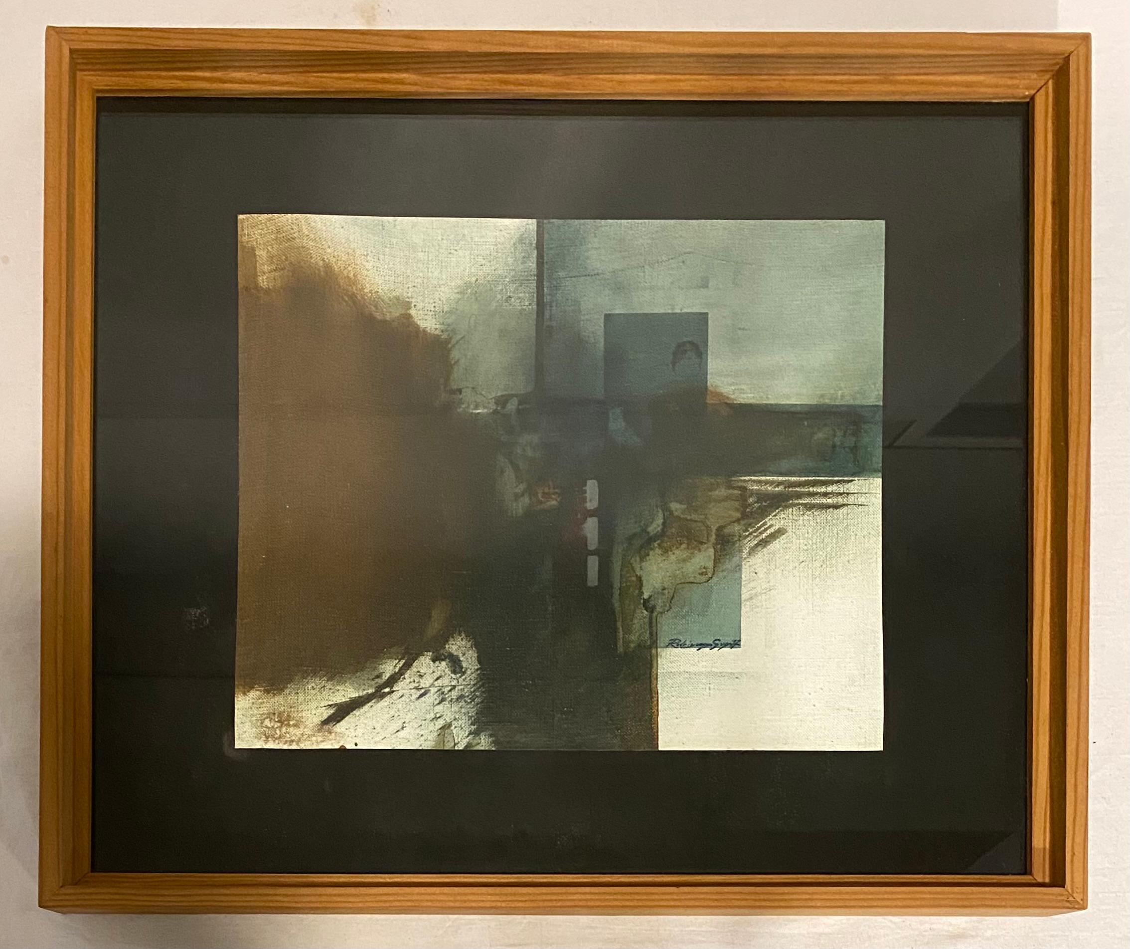 Untitled Abstract Painting, Oil on Canvas, Framed, Circa 1970s