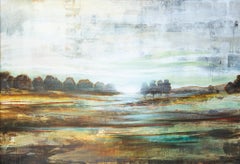 "Laguna" Paesaggio astratto con tramonto