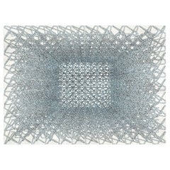 Pablo Siquier - Limited Edition Artist Hand-knotted Wool and Silk Rug 13.5'x9"