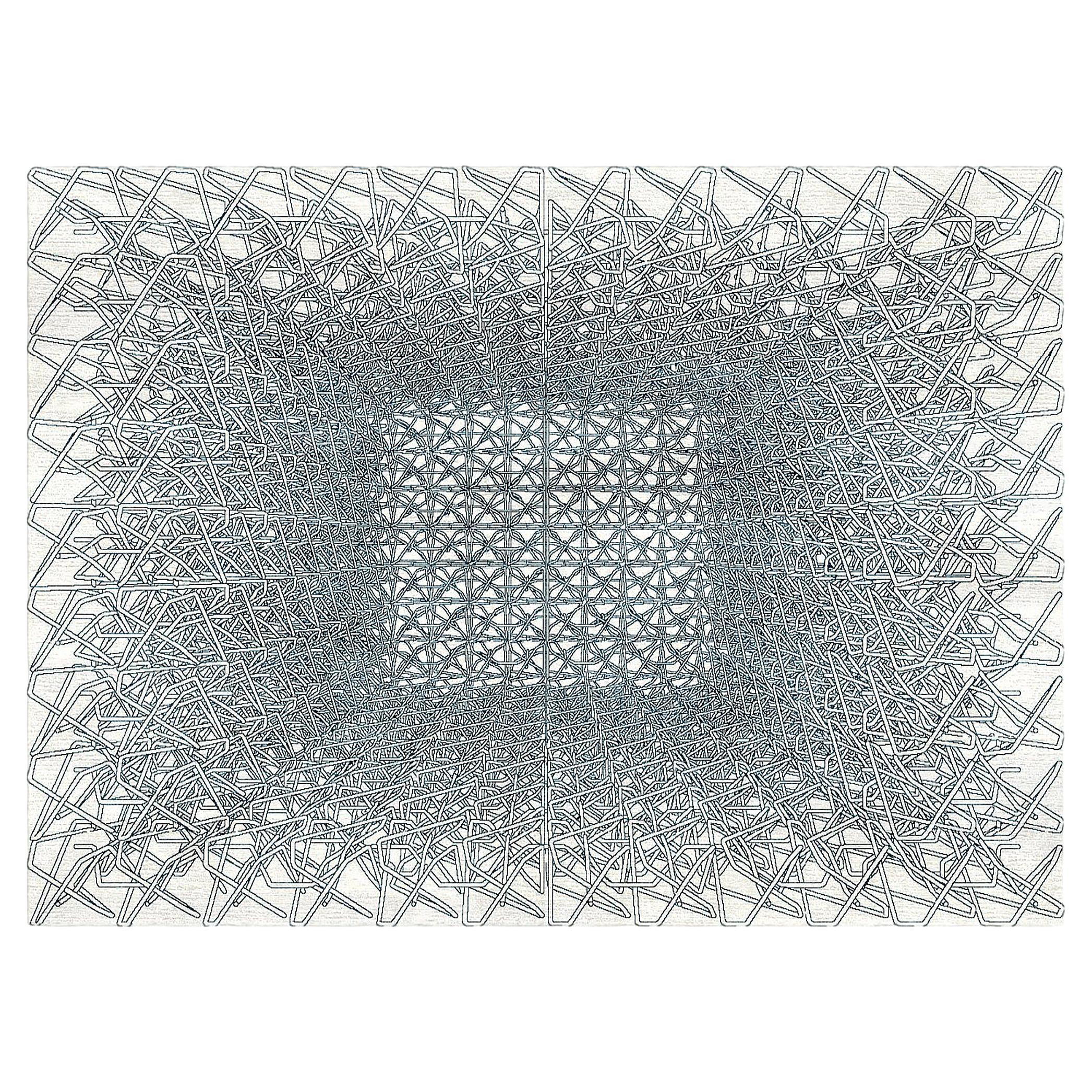 Pablo Siquier - Ltd. Ed. Artistics Tapis en laine et soie noué à la main 11.7
x 8.6
.