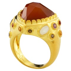 Pac Gem Ring in 18K Gold