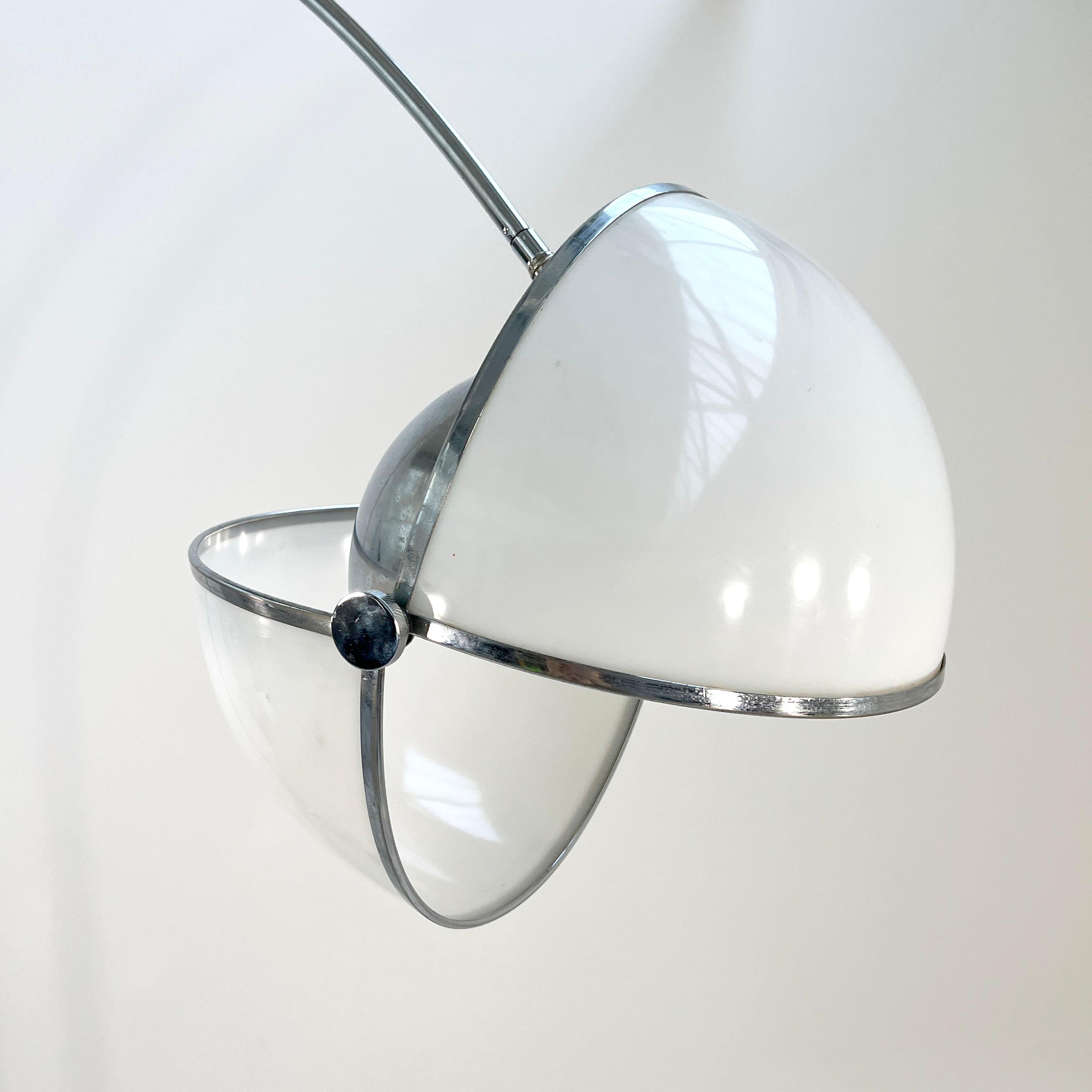 Late 20th Century Pac-Man Italian Arco Lamp with Marble Base, 1970s