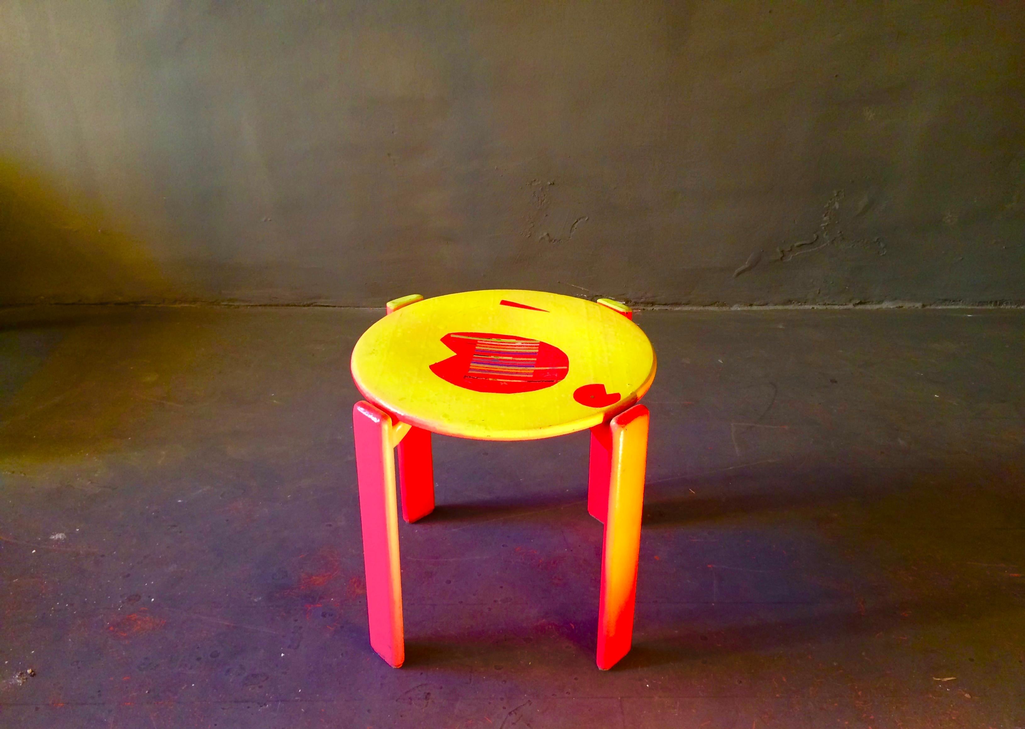 German Pac Man Stool by Markus Friedrich Staab For Sale