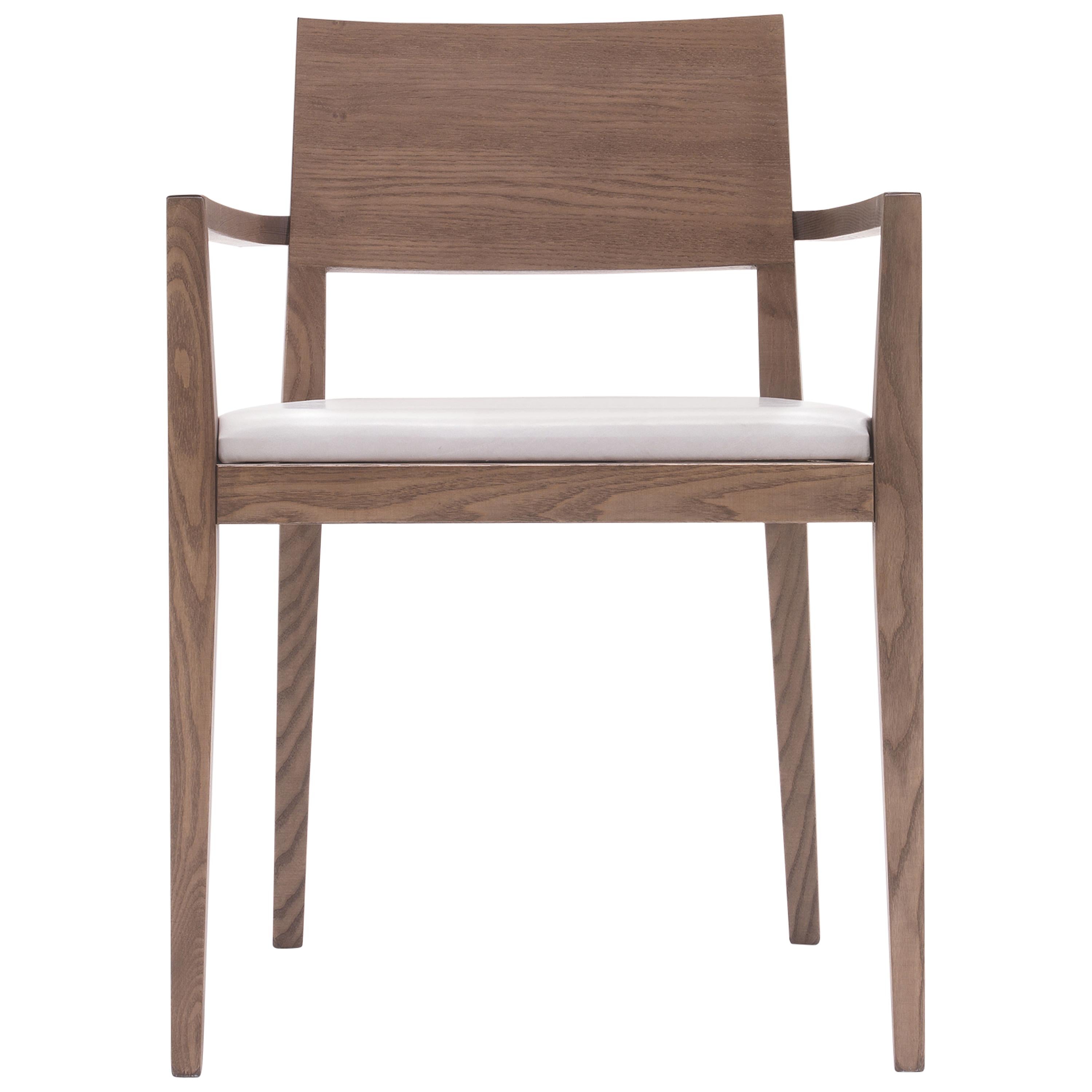 Paccini & Cappelini Betty Chair in Ashwood and Leather by Studio Tecnico Pacini For Sale