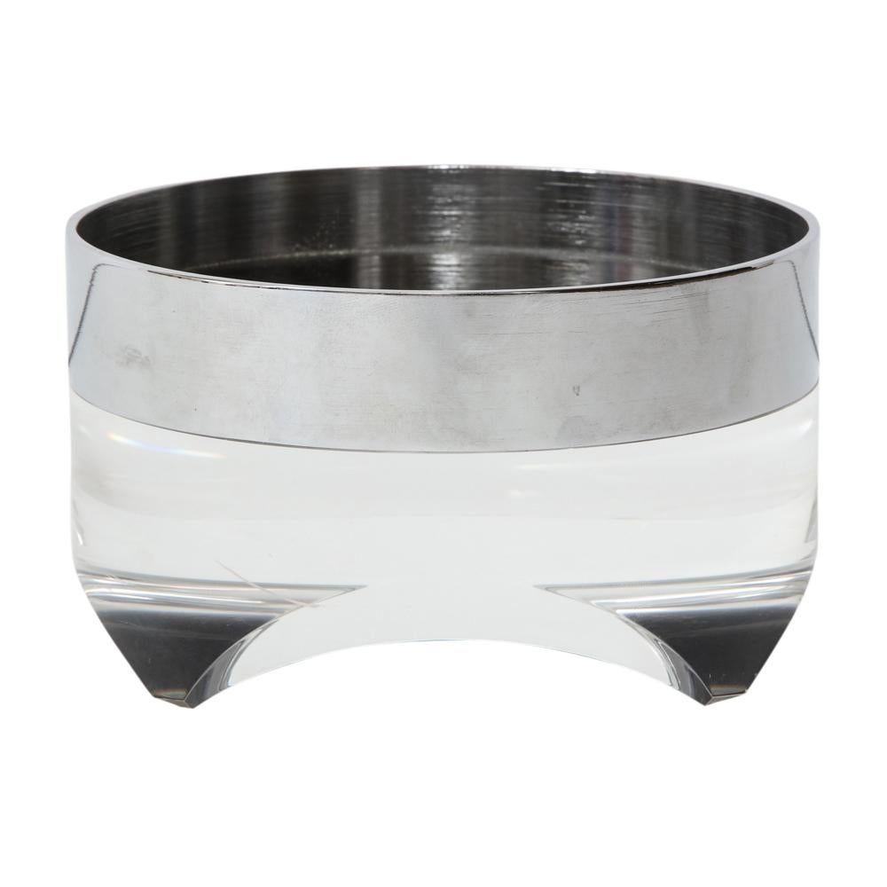 American Pace Bowl, Lucite and Chrome Nickel Steel