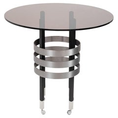 Mesa auxiliar con tapa de cristal ahumado Pace Attributed