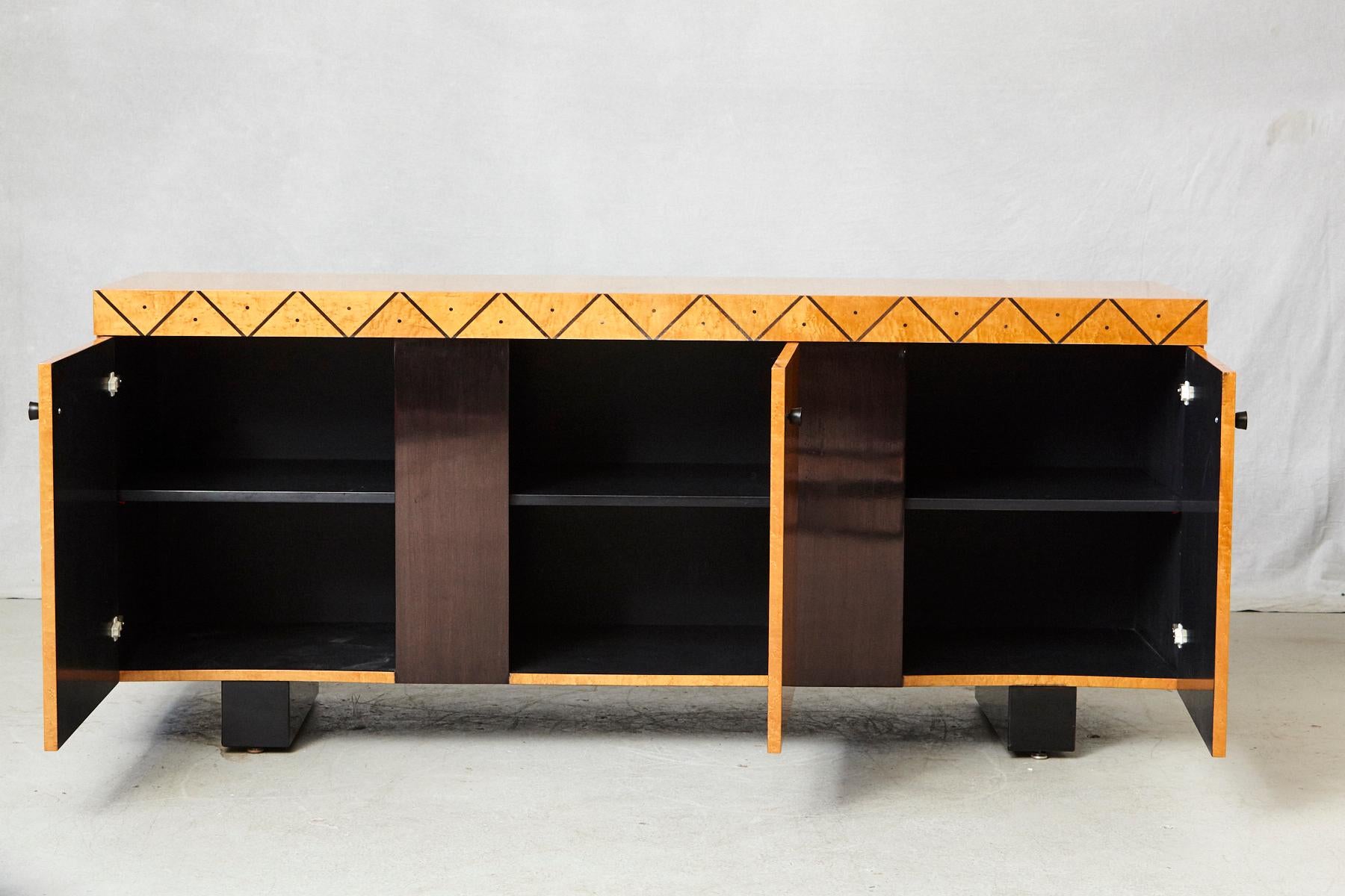 American Pace 'Boca' Collection Memphis Style Inspired Lacquered Credenza