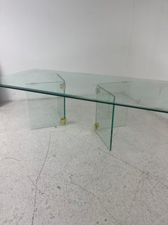 Pace Brass and Glass Coffee Table