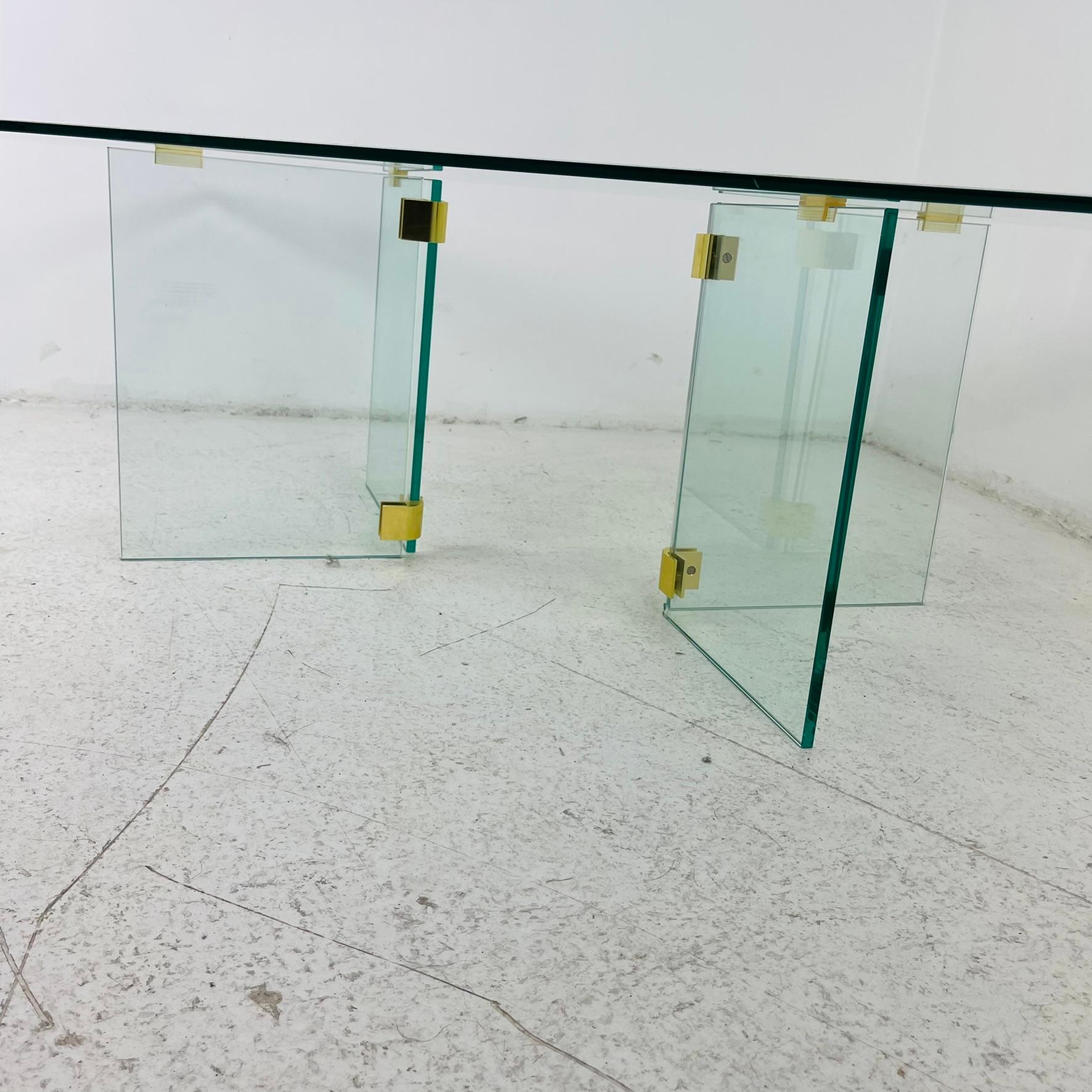 Pace Brass and Glass Coffee Table 2