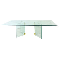 Pace Brass and Glass Coffee Table