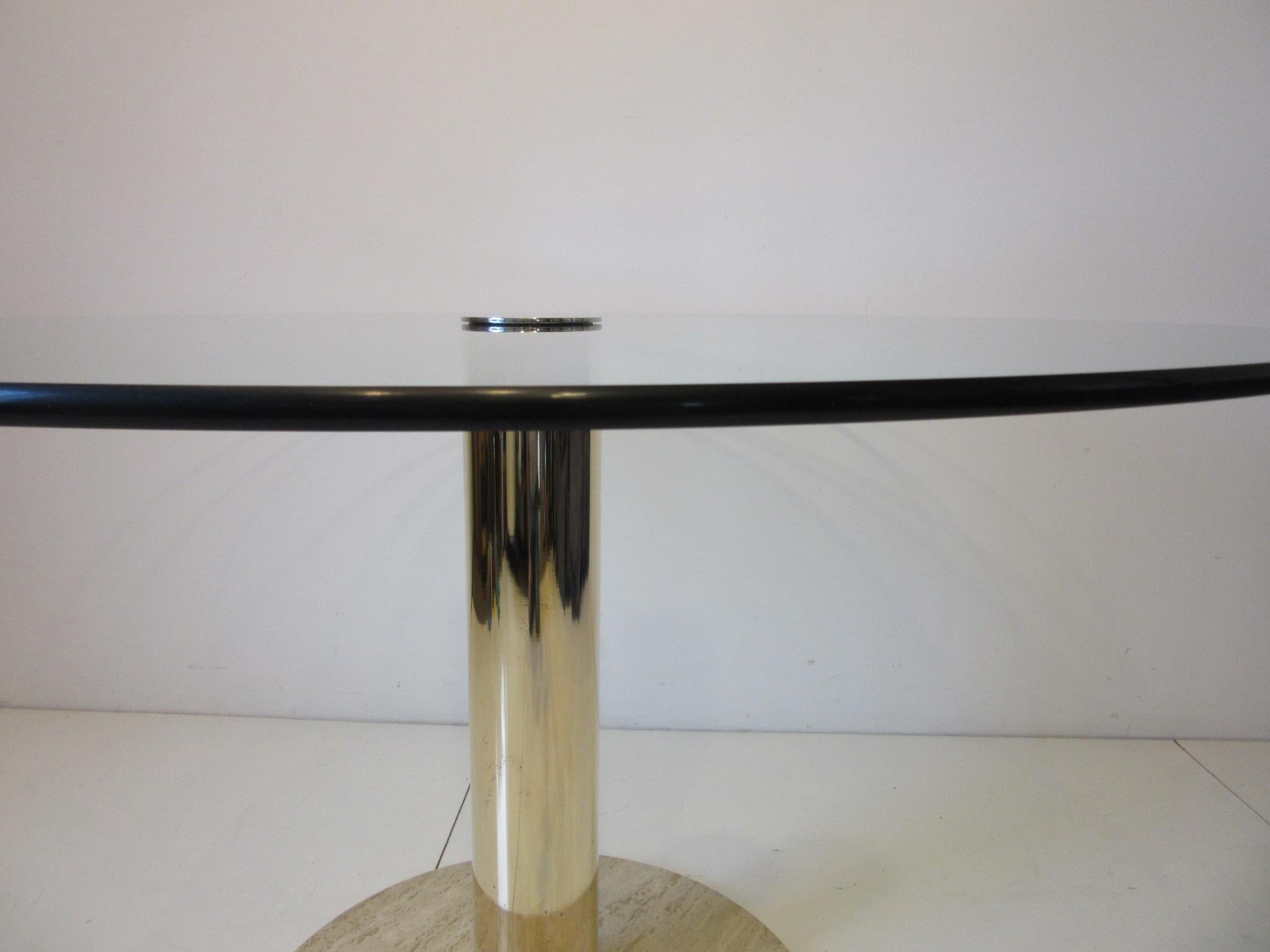 Modern Pace Brass / Glass / Marble Italian Styled Dining Table