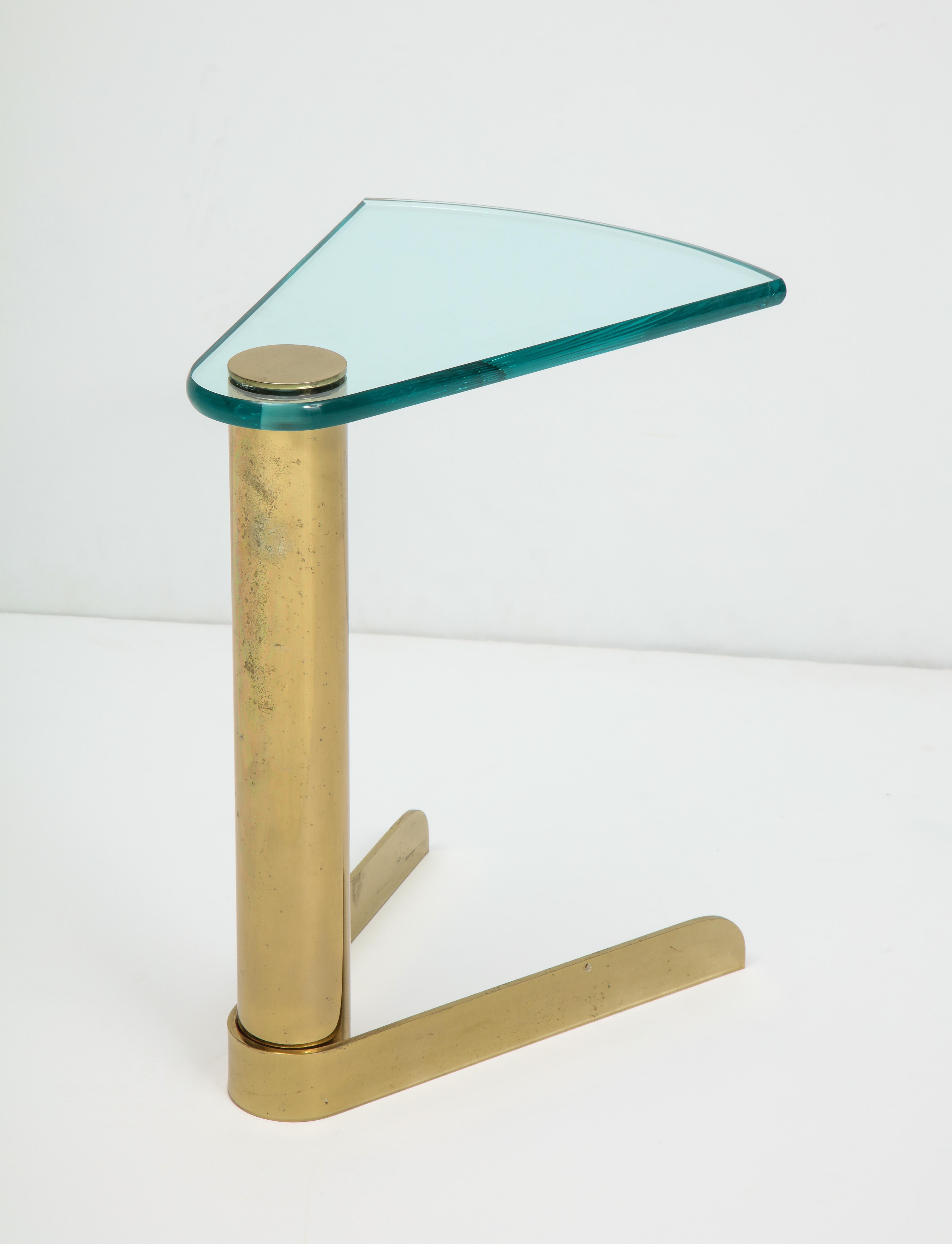 Pace Brass, Glass Side Table, 1 of 2 (amerikanisch)