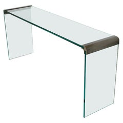 Pace Bronze and Glass Waterfall Console Table