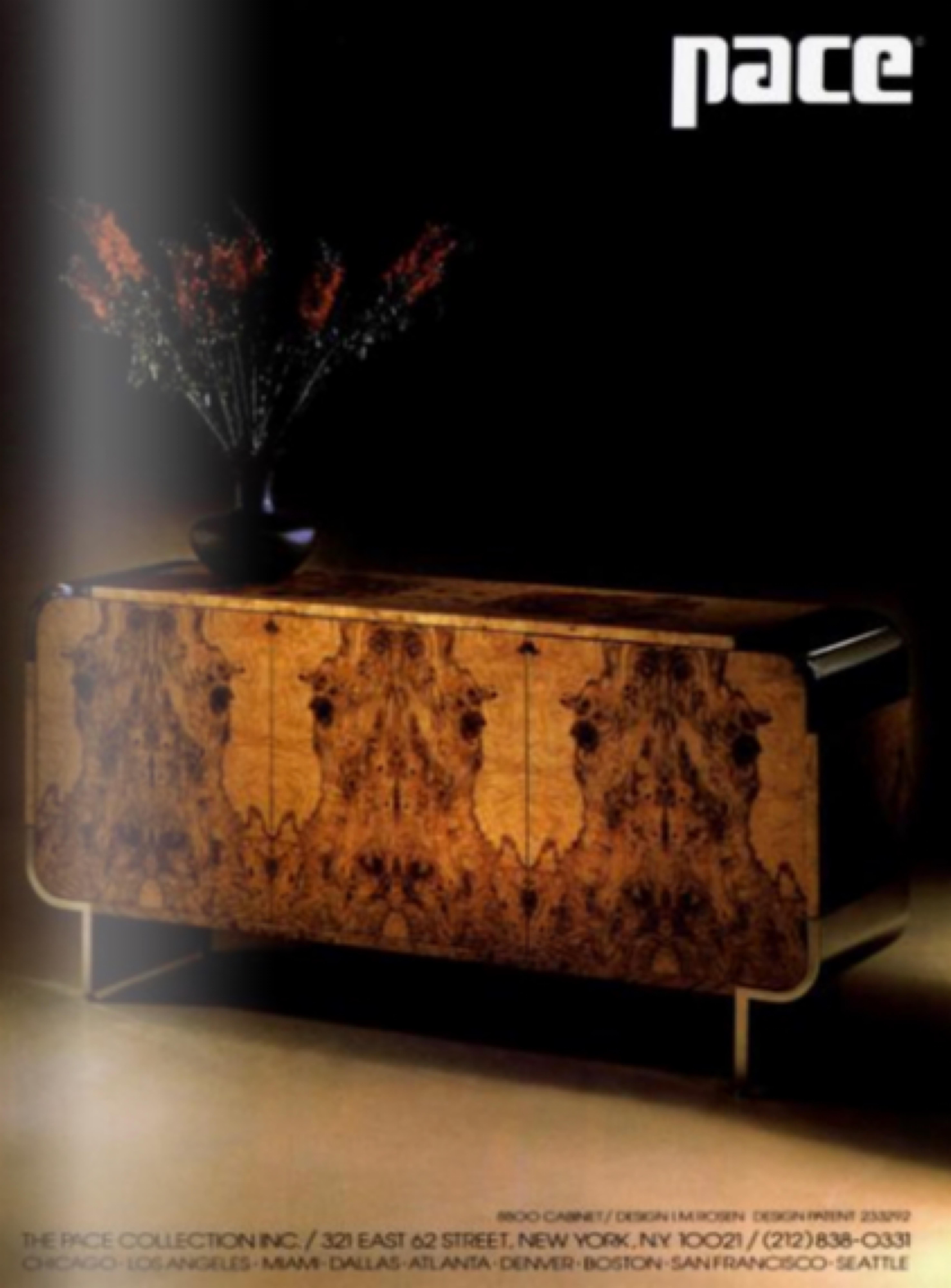 Pace Burl Wood and Chrome Credenza by Leon Rosen, circa 1974 9